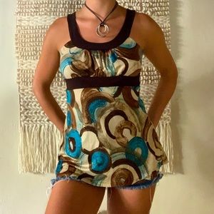 Y2K Groovy Babydoll Top